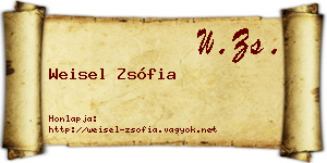 Weisel Zsófia névjegykártya
