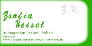 zsofia weisel business card