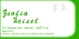 zsofia weisel business card